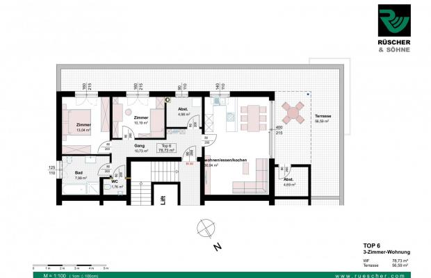 Top 6 - 3-Zimmerwohnung - reserviert