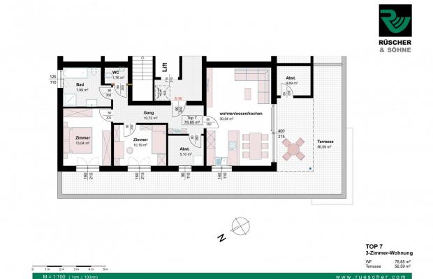 Top 7 - 3-Zimmerwohnung - reserviert