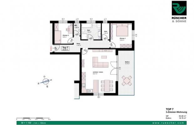 Top 7 - 3-Zimmer-Wohnung